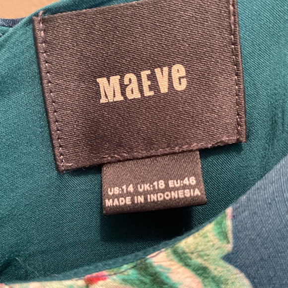 Anthropologie Maeve size 14 flowered cold shoulder dress VGC - Picture 3 of 9